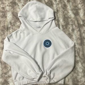 Small Club Pilates Emily Hsu Designs white cropped hoodie worn once.